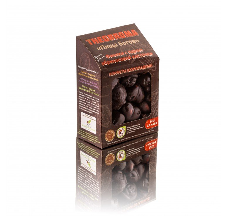 Конфеты шоколадные "Финик с ядром абрикосовой косточки" Theobroma, 160г